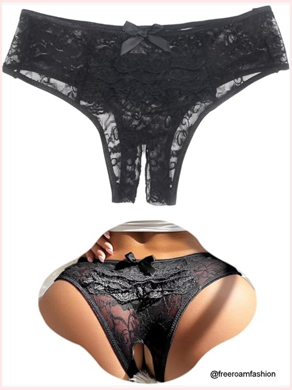 Lace Thong Panties Plus Size S-4XL Sexy Briefs Hipster Underwear